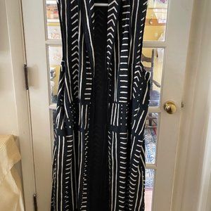 ORVIS African Black and White Design Long Vest
